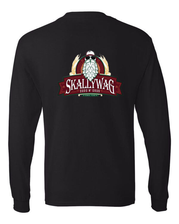 Scallywag Long Sleeve- Moisture Wicking  T-shirt- Full back and left Chest Print - Image 2