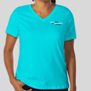 Gulf Center for Sea Turtle Research Bella + Canvas Women's Jersey V-Neck